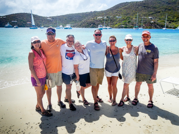 The Crew after lunch at Pussers, Marina Cay